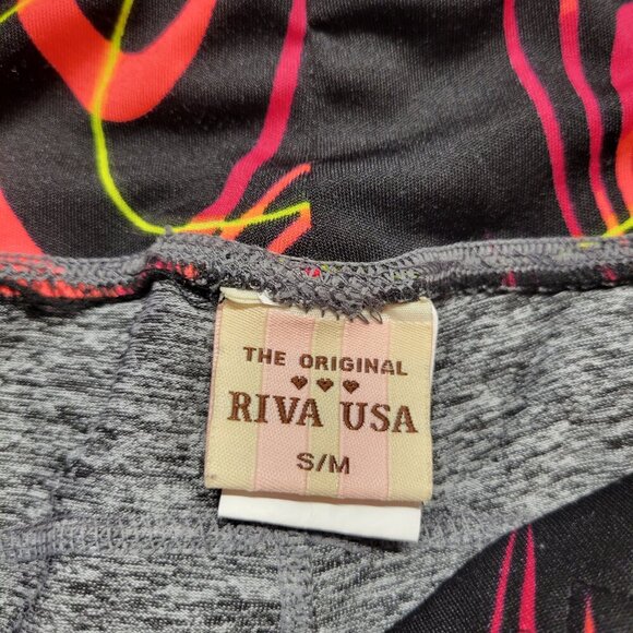 The Original Riva USA Small / Medium Heathered Gray Pull On Capri Leggings - Picture 7 of 8